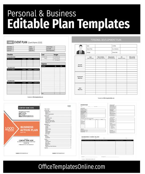 Editable Business Plan Template Database