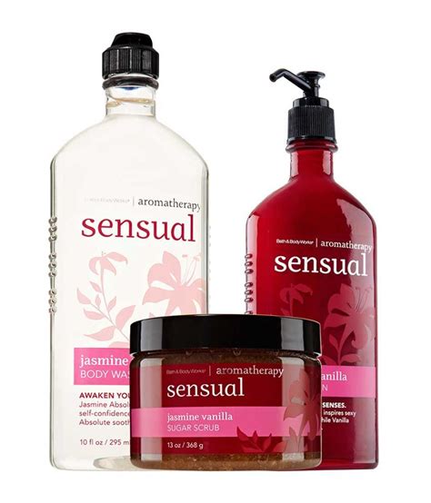 Bath & Body Works Aromatherapy Sensual Jasmine Vanilla - 3 Combo Pack ...