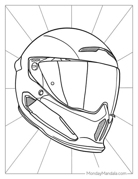 Motorcycle Helmet Coloring Pages