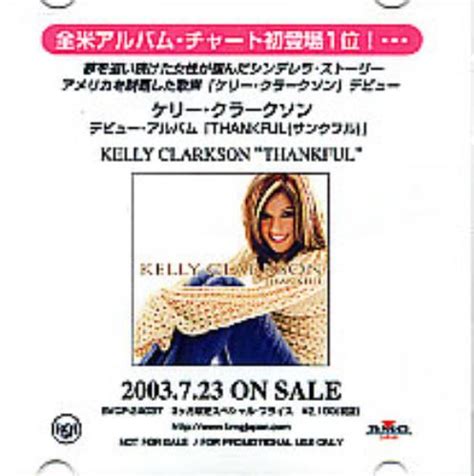 Kelly Clarkson Thankful Japanese Promo CD-R acetate (269524)