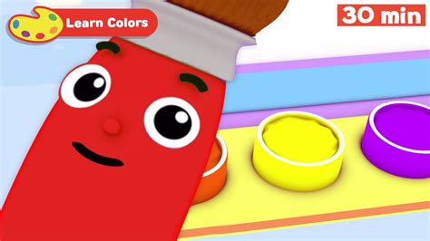 Learn Colors for Children w Petey Paintbrush | Toddler Learning Video ...