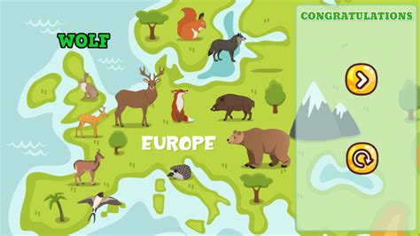 Animals Of The World - Educational Game - Games With Source