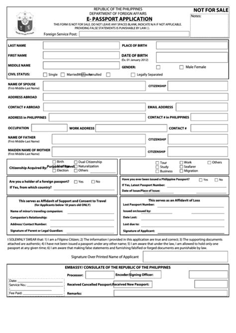 Passport Application Form Download - Printable Form 2024