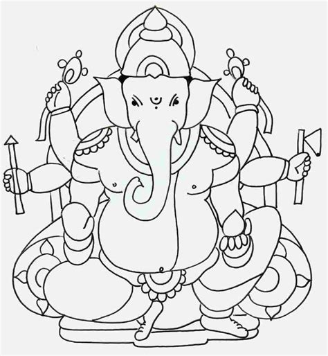 Ganesh Ji Sketch at PaintingValley.com | Explore collection of Ganesh ...