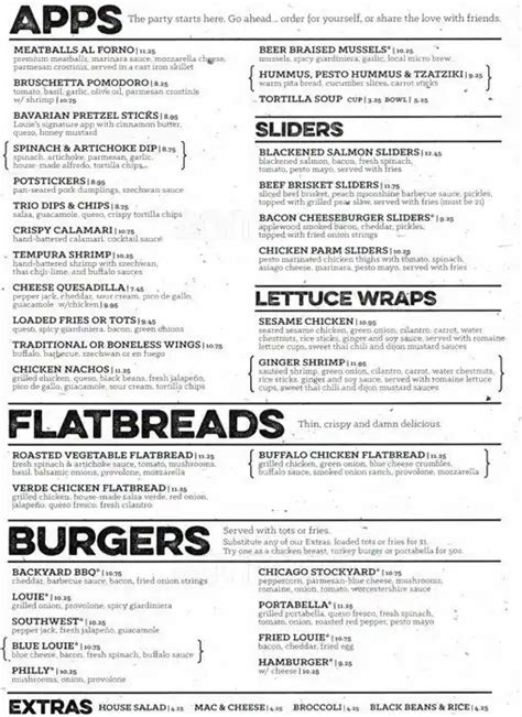 Bar Louie Menu, Menu for Bar Louie, University City, Charlotte ...