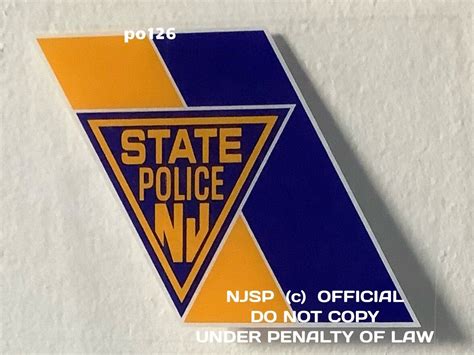 NJ NJSP New Jersey OFFICIAL State Police inside Window Faces Outside ...