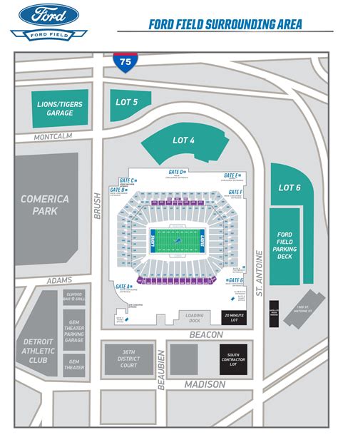 Seating Maps | Ford Field