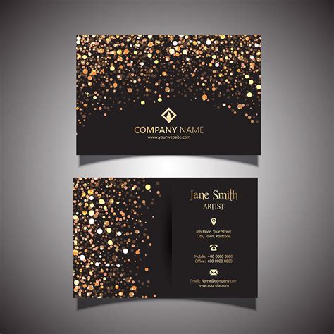 Gold glitter business card 209808 Vector Art at Vecteezy