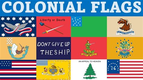 Colonial Flags - American Revolutionary War Flags - YouTube