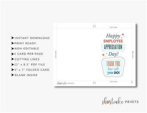 Card for Employee Appreciation Day Staff (Download Now) - Etsy