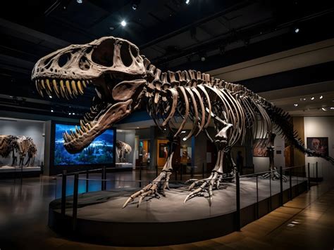 Premium AI Image | Photo Fossil skeleton of Dinosaur Cretaceous ...