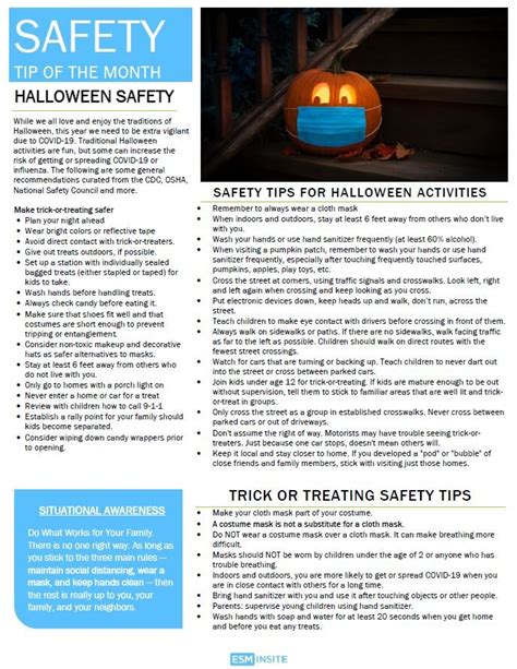 Halloween COVID Safety Tips — ESM INSITE