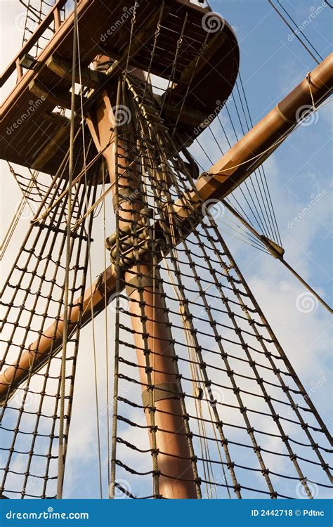 Tall Ship Rigging stock photo. Image of mast, knots, ropes - 2442718