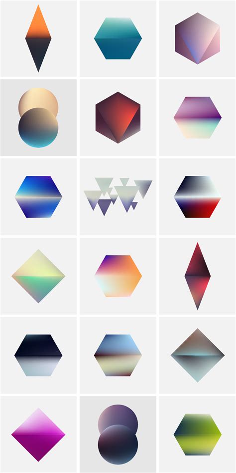 Colorful geometric experiments on Behance