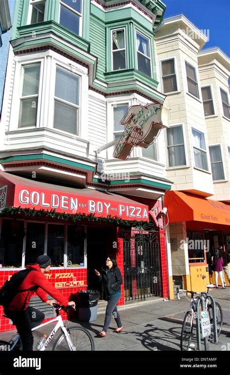 view of restaurant area of North Beach San Francisco Stock Photo - Alamy