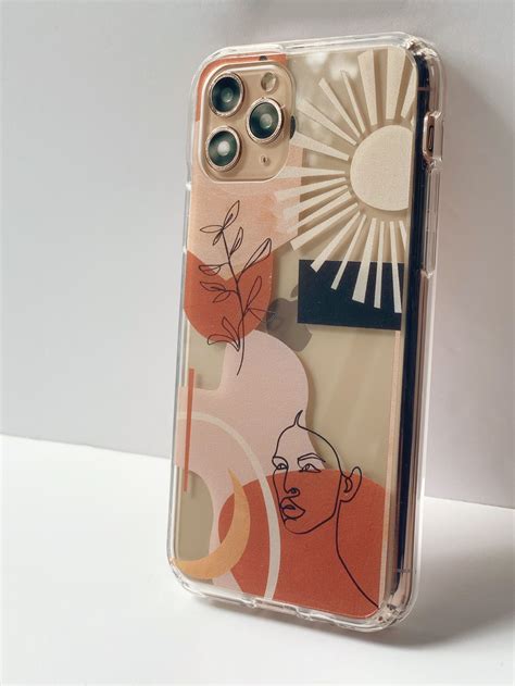 Modern Line Art Collage Clear Phone Case | Vintage phone case, Collage ...