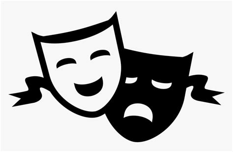 Faces Clipart Drama Mask - Transparent Background Theatre Masks, HD Png ...