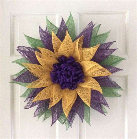 Burlap Flower Wreath - Etsy