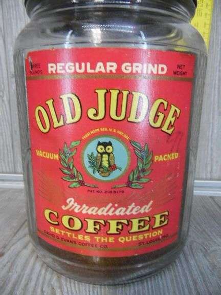 Old Judge Coffee jar - Dunker Auction