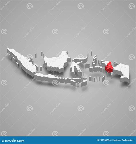 West Papua Province Location Indonesia 3d Map Stock Vector ...