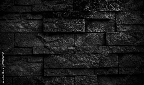 black stone blocks background. Stones texture. The wall of stones.black ...