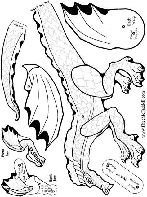 Dragon With Moving Jaw Coloring Page