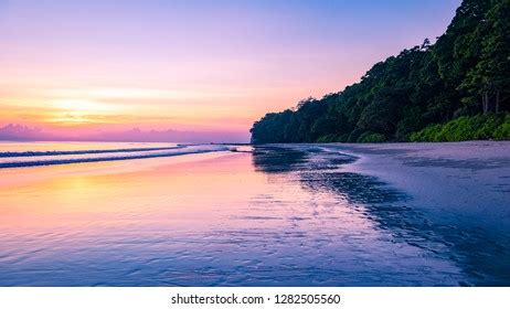 Sunset Radhanagar Beach Havelock Island Stock Photo 1282505560 ...