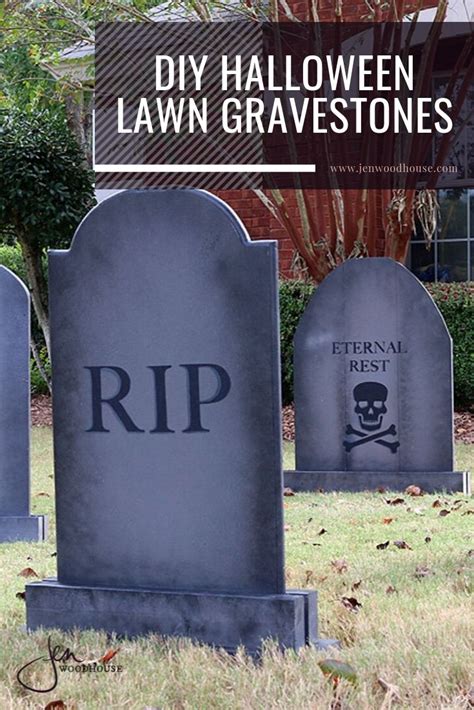 DIY Halloween Lawn Gravestones – The House of Wood