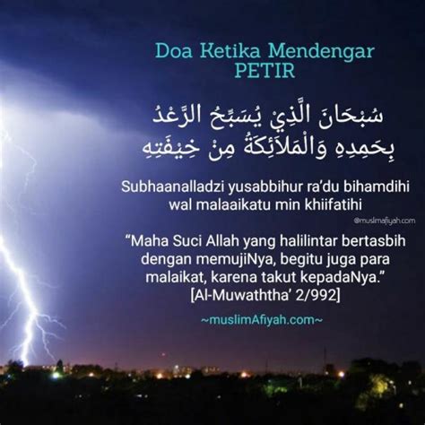 DOA WAKTU MENDENGAR GUNTUR DAN MELIHAT PETIR/KILAT - Nasihat Sahabat