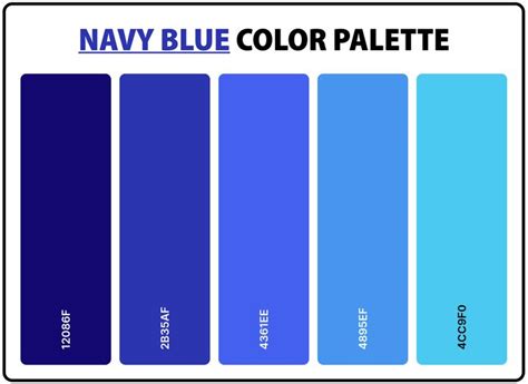 Navy Blue Color Palette | Blue colour palette, Navy color palette, Blue ...