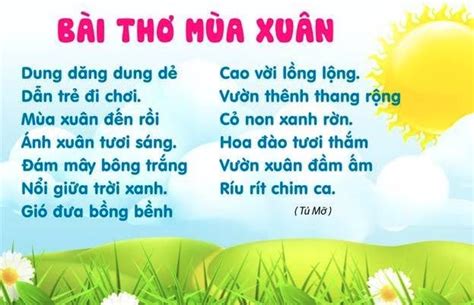 Bài thơ Mùa xuân (Tú Mỡ) - Kho Tài Liệu