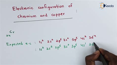 What Is The Electronic Configuration Of Chromium Z Is Equal To 24? The ...