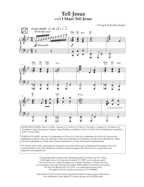 Tell Jesus (with I Must Tell Jesus) (Choral Anthem SATB) Sheet Music ...