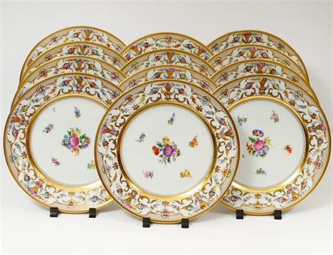 1 Dresden Porcelain, Gold Encrusted, Twelfth, Gilt, 20th Century ...