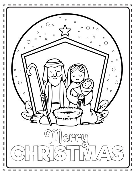 Manger Scene Coloring Pages