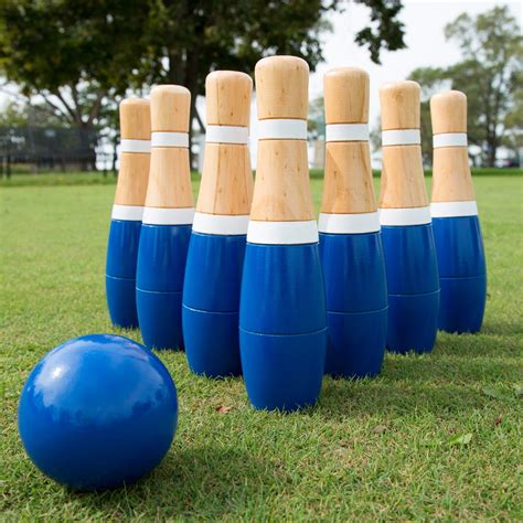 Toy Time Blue Indoor & Outdoor Wooden Bowling Game Set | Michaels®