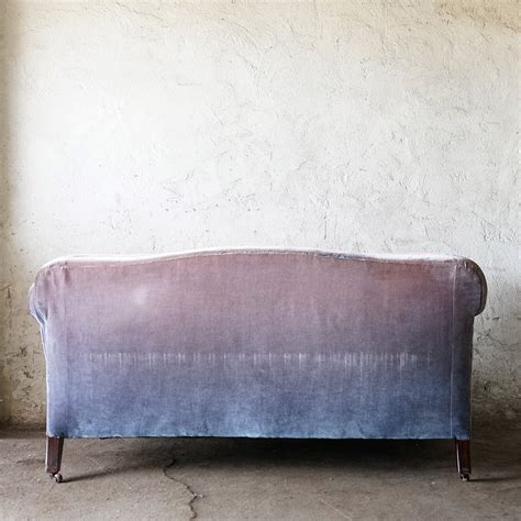 Victorian Sofa With Original Blue Velvet Upholstery — Vintage and ...