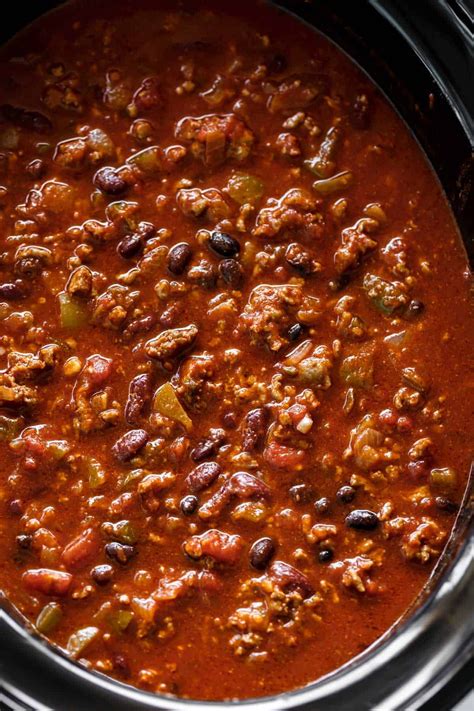 Slow Cooker Chili - Cafe Delites | Slow cooker chili recipe, Chili ...