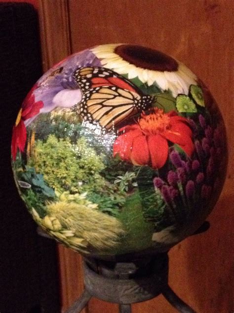 Decoupage Bowling Ball Craft