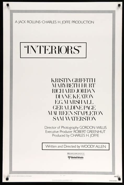 Interiors (1978) Original Style A One-Sheet Movie Poster - Original ...