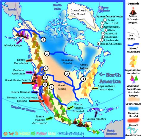 Rivers In North America Map