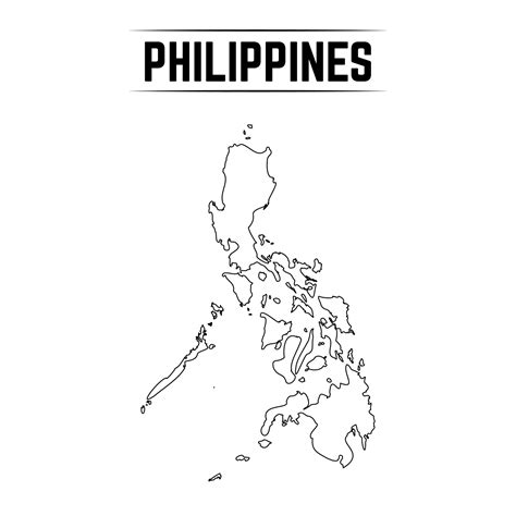 esquema simple mapa de filipinas 3087758 Vector en Vecteezy