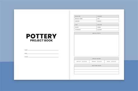 Premium Vector | Pottery project book kdp interior