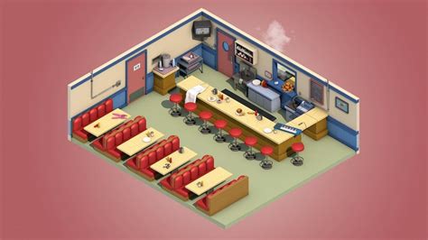 Isometric model of Bob's Burgers : BobsBurgers Restaurant Layout ...