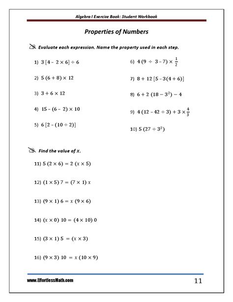 Algebra I Exercise Book: Student Workbook - Effortless Math: We Help ...