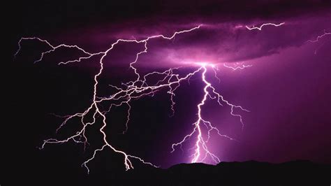 Download Thunderstorm Purple Lightning Sky Wallpaper | Wallpapers.com