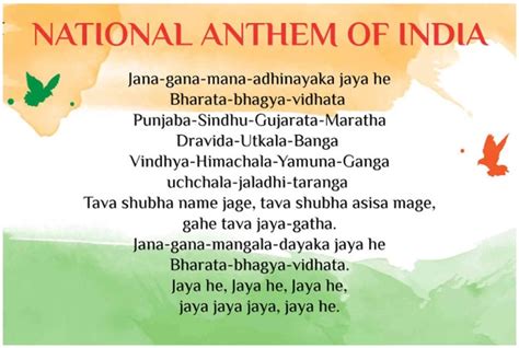 National Anthem of India - Jana Gana Mana, Meaning, History and Facts