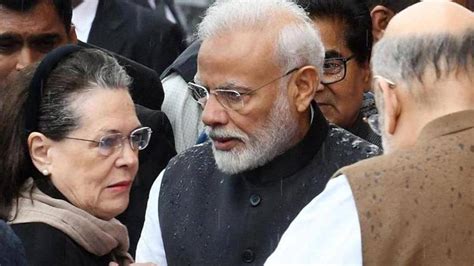 PM Modi checks on Sonia Gandhi during brief conversation in Parliament ...