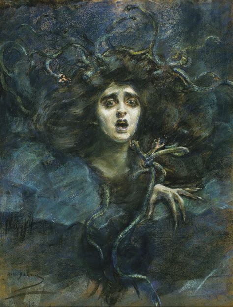 Medusa, Painted By Alice Pike Barney (c. 1857-1931) - The Historian's Hut