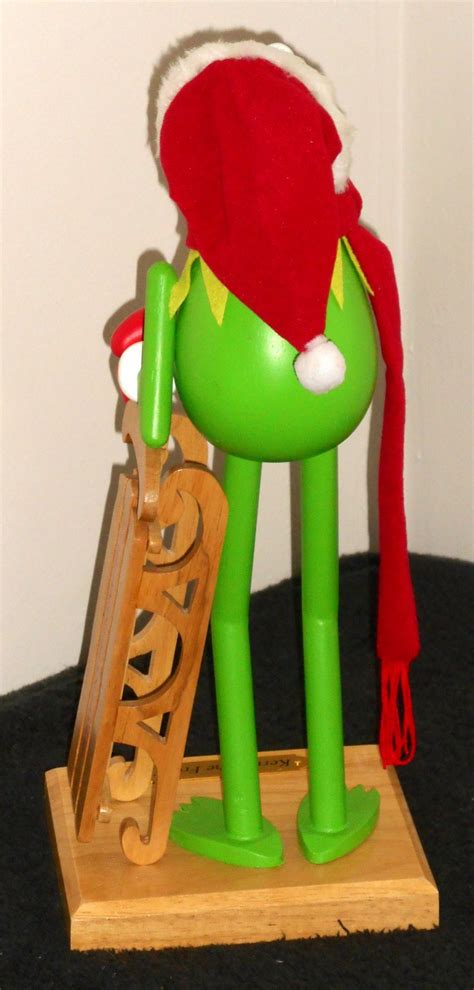 SOLD Kermit the Frog Christmas Lot Wooden Nutcracker + Squeeze Toy ...